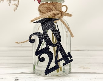 Graduation party decorations, 2024 cutout, 2024 table decorations, class of 2024, prom 2024, 2024 Graduation tags, Mason jar tags