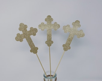 Baptism Centerpieces-Baptism Decor-First Communion Centerpieces-Christening Centerpieces-Baptism Cross Centerpieces-Mi Bautizo Centerpieces