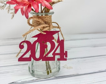 2024 tags, 2024 cut out, Graduation party decorations 2024, Graduation Cut outs, 2024 Mason jar tags, class of 2024, Graduation Decoration