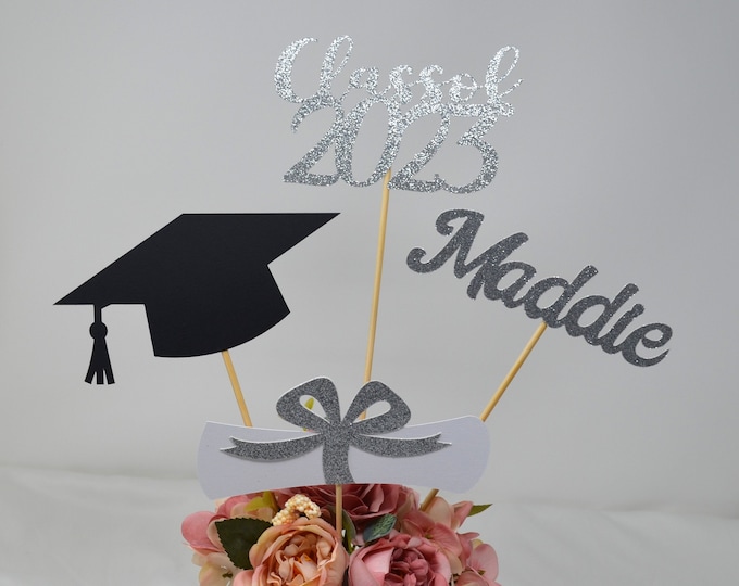 Graduation party decorations 2023, Graduation Centerpiece Sticks, Grad 2023, custom name centerpiece, Graduation table decor, Class of 2023