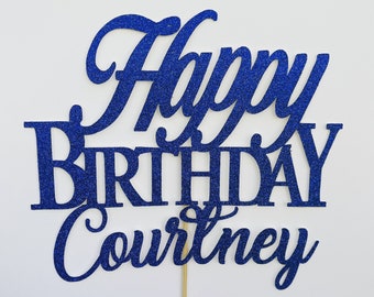 Custom Birthday Cake Topper,  Cake Topper, Happy  Birthday Topper,  Any name, personalized  birthday decorations