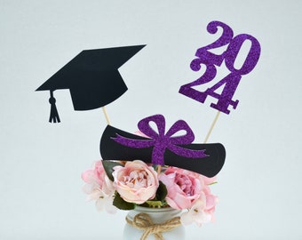 2024 Graduation decorations, Graduation Centerpiece Sticks, class of 2024, Graduation party Decoration, 2024 picks, Graduation Decor 2024