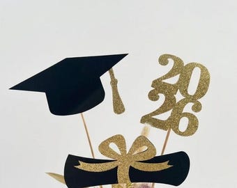 2026 Graduation centerpieces, Class of 2026, Graduation Centerpiece Sticks, Graduation party Decoration, prom 2026 picks, 2026 Graduation