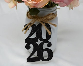 2026 tags, 2026 cut out, Graduation party decorations 2026, Graduation Cut outs, 2026 Mason jar tags, class of 2026, Graduation Decoration