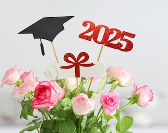 2025 Graduation decorations, Graduation Centerpiece Sticks, class of 2025, Graduation party Decoration, prom 2025 picks