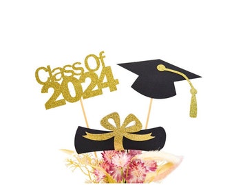 Graduation decorations 2024, Graduation Centerpiece Sticks,  class of 2024, Graduation Party Decorations, Graduation Party Decor, 2024 grad