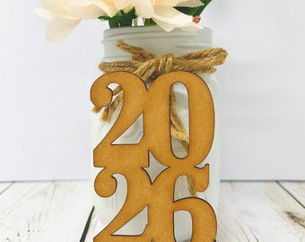 2026 tags, 2026 cut out, Graduation party decorations 2026, Graduation Cut outs, 2026 Mason jar tags, class of 2026, Graduation Decoration