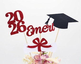 Class of 2026 Graduation Centerpiece Sticks, Personalized Name Graduation Party Decorations 2026, Custom Grad Table Decor