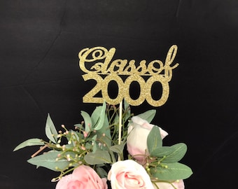 Class Reunion 2000, Class of 2000, 20th Class Reunion Centerpiece , Class Reunion Decoration, Class Anniversary, Prom, School, University