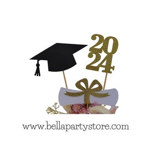 2024 Graduation decorations, Graduation Centerpiece Sticks, class of 2024, Graduation party Decoration, 2024 picks, Graduation Decor 2024