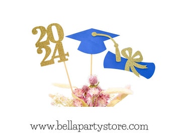 Graduation party decorations 2024, Graduation Centerpiece Sticks, Grad 2024, custom name centerpiece, Graduation table decor, Class of 2024