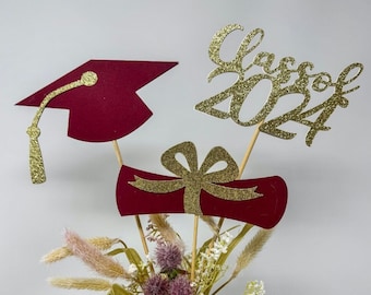 Graduation decorations 2024, Graduation Centerpiece Sticks,  class of 2024, Graduation Party Decorations, Graduation Party Decor, 2024 grad