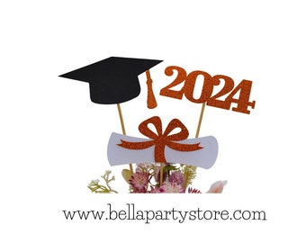 Graduation decorations 2024, Graduation Centerpiece Sticks, class of 2024, Graduation Party Decorations, Graduation Party Decor, 2024 decor