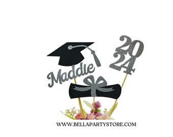 Graduation party decorations 2024, Graduation Centerpiece Sticks, PERSONALIZED, class of 2024, Graduation Decoration, prom 2024