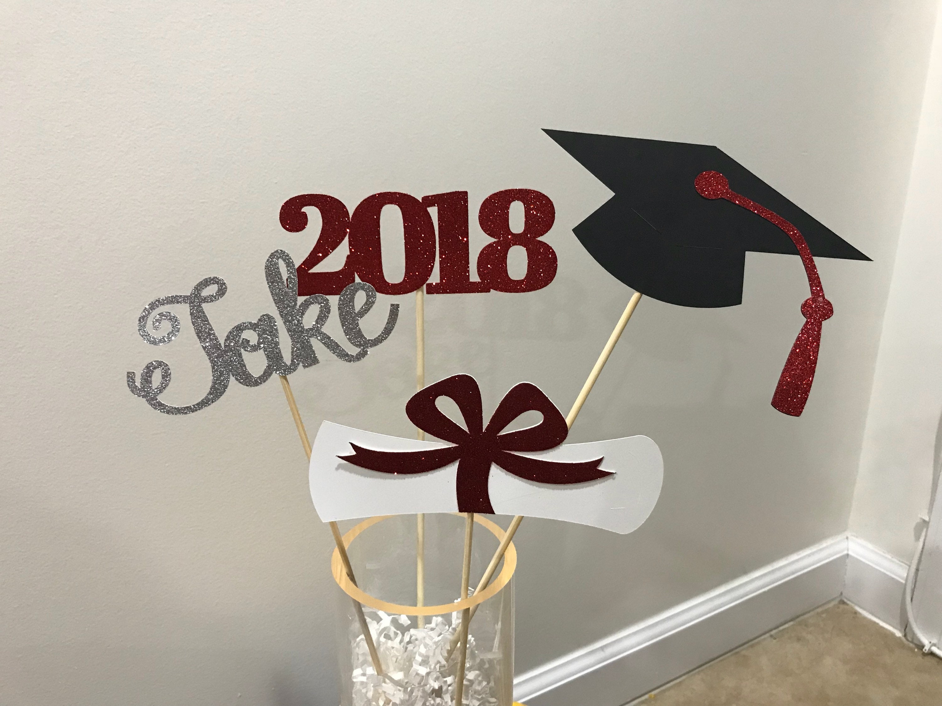 Graduation party decorations 2019, Graduation Centerpiece Sticks, Grad