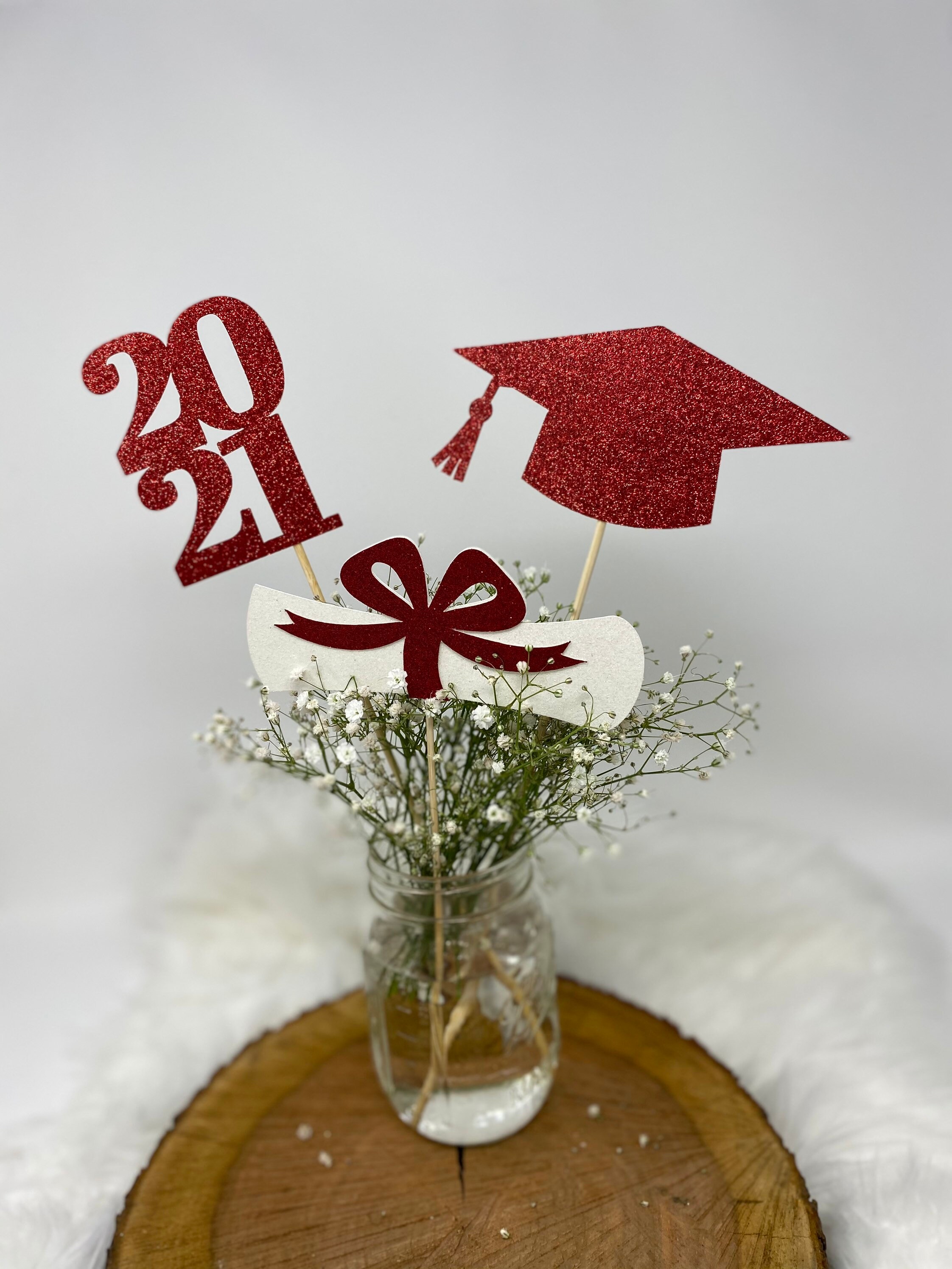 2021 Graduation Centerpiece ALL GLITTER Graduation | Etsy