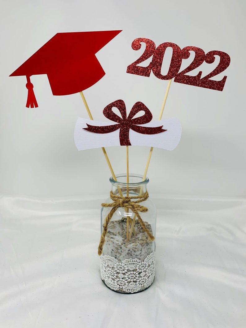 2022 Graduation Decorations Graduation Centerpiece Sticks Etsy