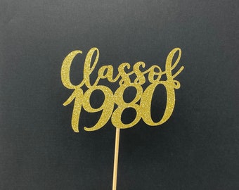 Class Reunion 1980, Class of 1980, Class Reunion Centerpiece , Class Reunion Decoration, Class Anniversary, Prom, School, University