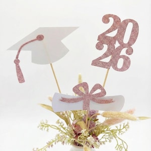 Graduation party decorations 2026, Graduation Centerpiece Sticks, Grad, Cap, Diploma, class of 2026, Graduation Decoration, prom 2026