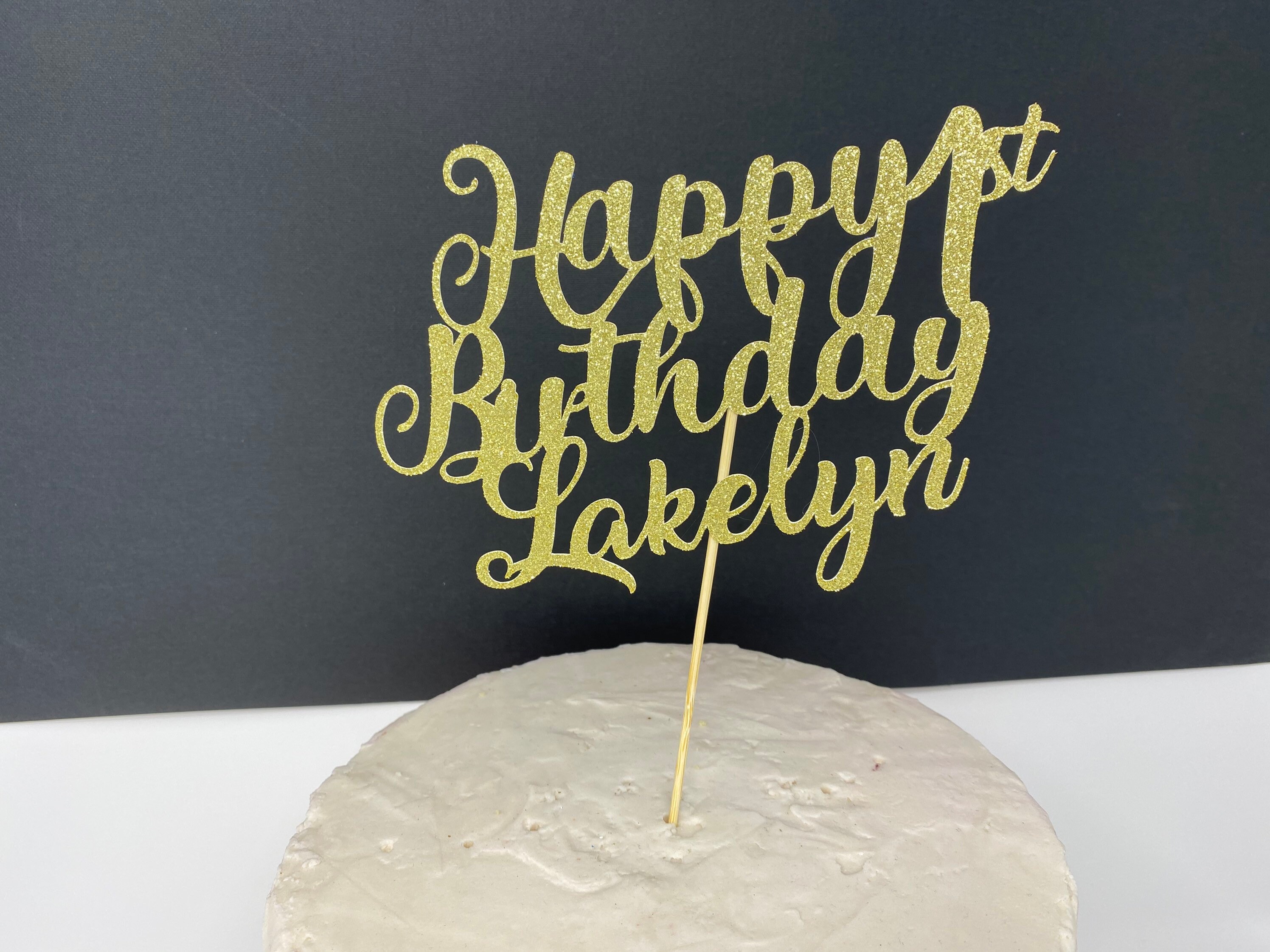 Birthday Cake Topper, Custom Birthday Decorations, Name Birthday Cake