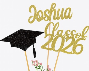 Graduation party decorations 2026, Graduation Centerpiece Sticks, PERSONALIZED, class of 2026, Graduation Decoration, prom 2026, 2026 props
