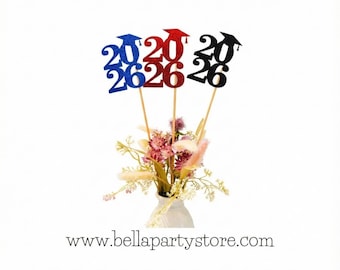 Graduation party decorations 2026, Graduation Centerpiece Sticks, Grad 2026, custom name centerpiece, Graduation table decor, Class of 2026