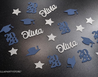 Personalized Graduation Confetti, Class of 2026, Glitter Name Confetti (50 ct.)