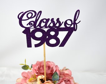 Class Reunion 1987, Class of 1987, 35th Class Reunion Centerpiece , Class Reunion Decoration, Class Anniversary, Prom, School, University