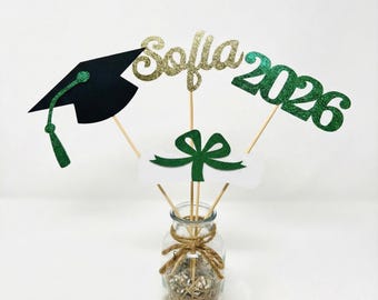 Graduation party decorations 2026, Graduation Centerpiece Sticks, Grad 2026, custom name centerpiece, Graduation table decor, Class of 2026