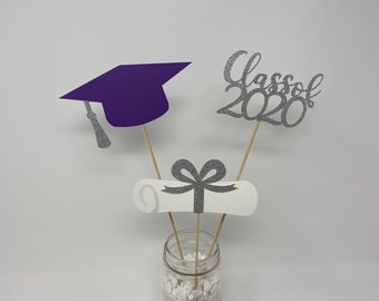 Graduation party decorations 2024, Graduation Centerpiece Sticks 2024, graduation hat diploma 2024, class of 2024,Graduation Decoration 2024