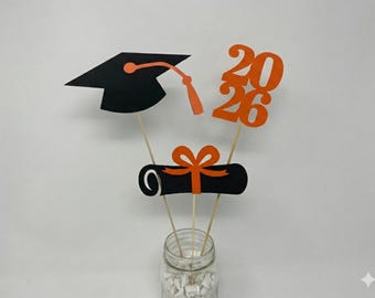 Graduation party decorations 2026, Graduation Centerpiece Sticks, Diploma, class of 2026, Graduation Decoration, prom 2026, 2026 centerpiece