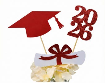 2026 Graduation decorations, Graduation Centerpiece Sticks, class of 2026, Graduation party Decoration, 2026 picks, Graduation Decor 2026