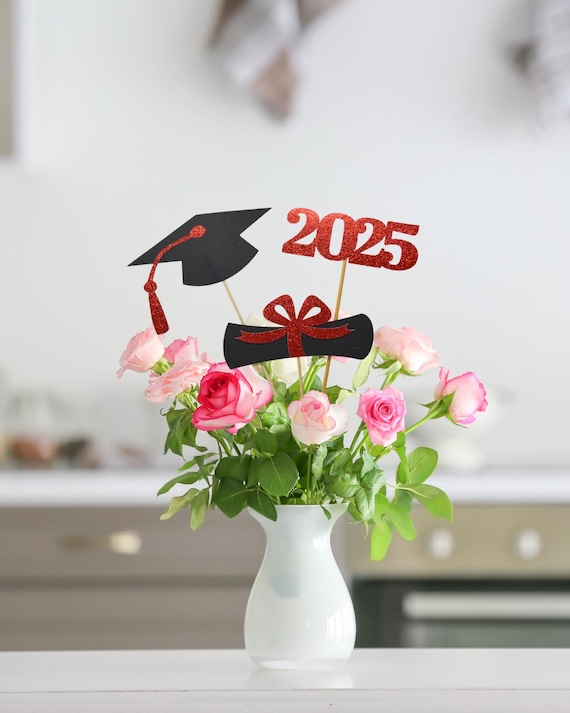 2026 Graduation Centerpiece Sticks, Glitter Card Stock, DIY Decoration
