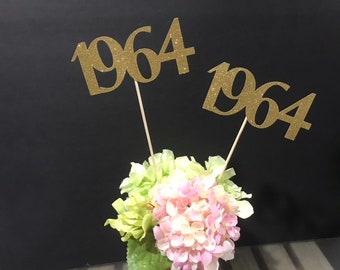 Class of 1964 Centerpiece Decoration, 55th Class Reunion Centerpiece Stick, Class of '64 Memorabilia Table Decoration, 55th Reunion