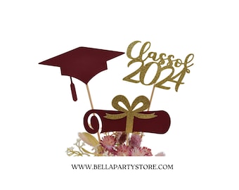 Graduation decorations 2024, Graduation Centerpiece 2024, class of 2024, Graduation party Decoration, prom 2024