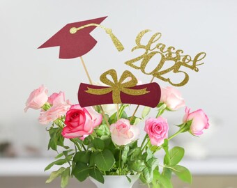 Graduation decorations 2025, Graduation Centerpiece Sticks, class of 2025, Graduation Party Decorations, Graduation Party Decor, 2025 grad