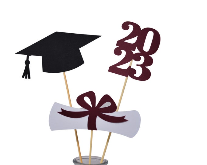 Graduation party decorations 2024, Graduation Centerpiece, 2024 Graduation decoration, Navy Blue Graduation, prom 2024, Class of 2024