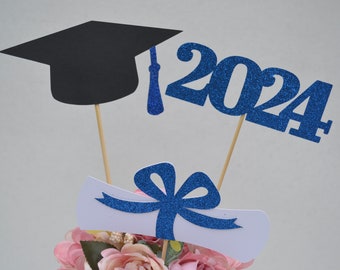 Graduation party decorations 2024, Graduation Centerpiece Sticks, Grad 2024,  Graduation table decor, Class of 2024, Table decorations