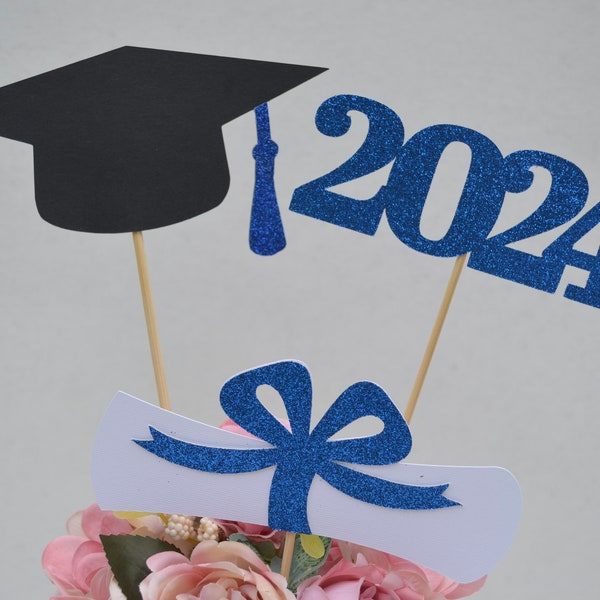 Graduation party decorations 2024, Graduation Centerpiece Sticks, Grad 2024,  Graduation table decor, Class of 2024, Table decorations