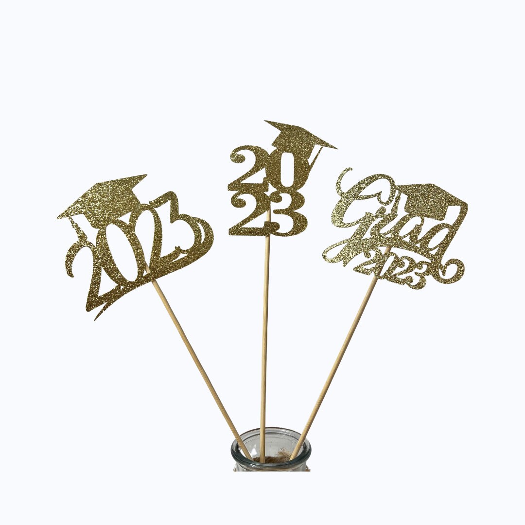 Graduation party decorations 2024, Graduation Centerpiece Sticks, Grad