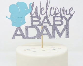 Baby Elephant Baby shower,Boy Elephant,Girl,Elephant baby shower decorations,Blue elephant Cake topper, pink elephant Cake topper