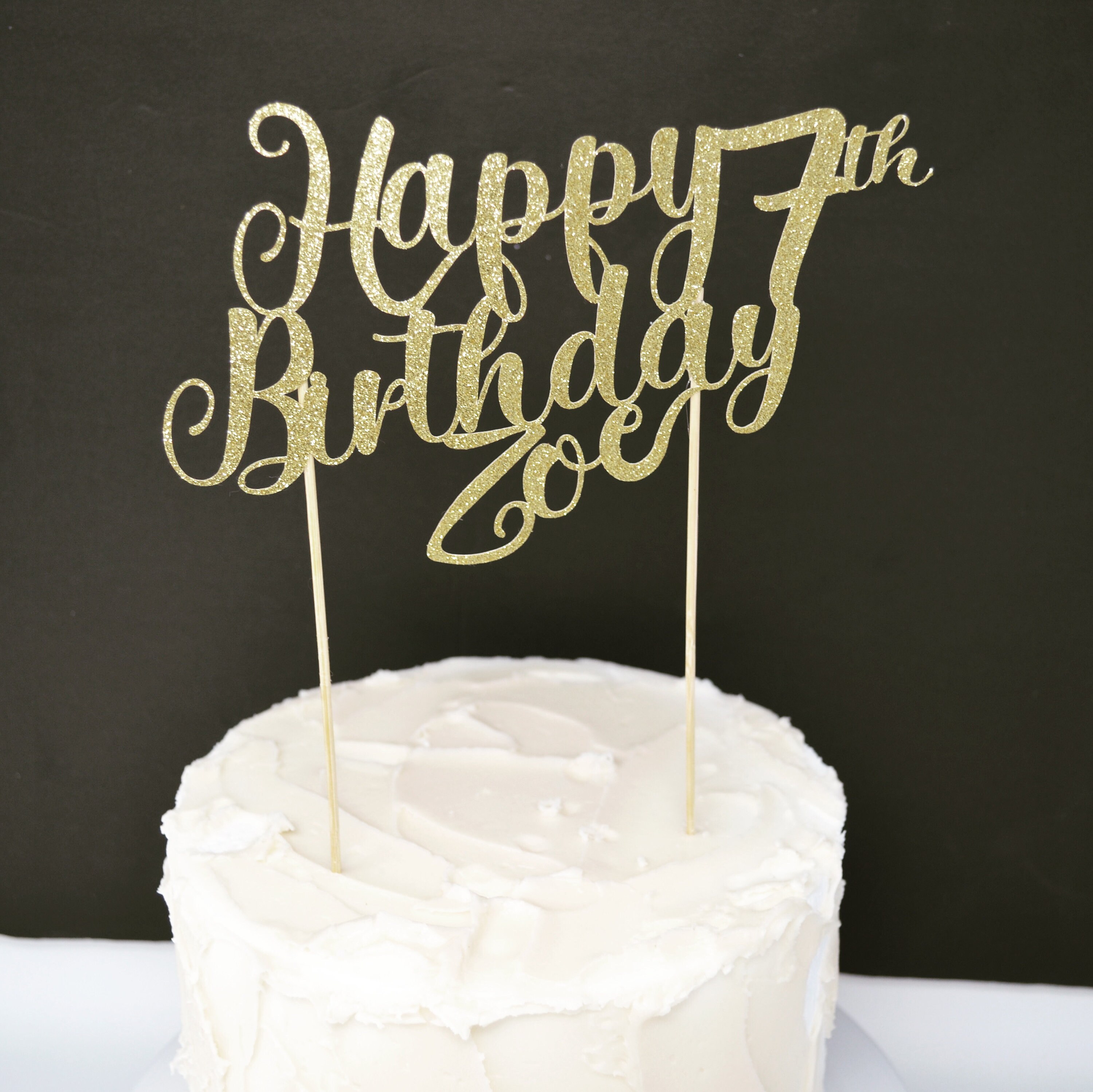 Happy Birthday Cake Topper, Birthday Decorations, Custom Cake