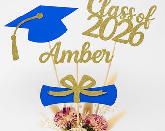Graduation party decorations 2026, Graduation Centerpiece Sticks, Grad 2026, custom name centerpiece, Graduation table decor, Class of 2026