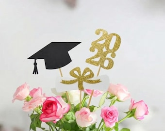 2026 Graduation decorations, Graduation Centerpiece Sticks, class of 2026, Graduation party Decoration, 2026 picks, Graduation Decor 2026