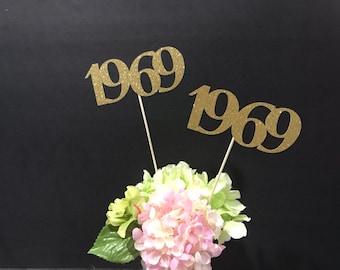 Class of 1969 Centerpiece Decoration, 50th Class Reunion Centerpiece Stick, Class of '69 Memorabilia Table Decoration, 50th Reunion