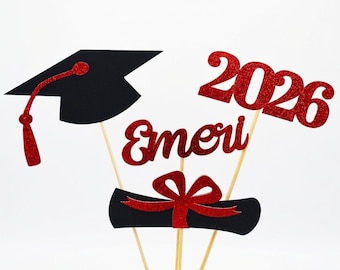 Graduation party decorations 2026, Graduation Centerpiece Sticks, PERSONALIZED, class of 2026, Graduation Decoration, prom 2026