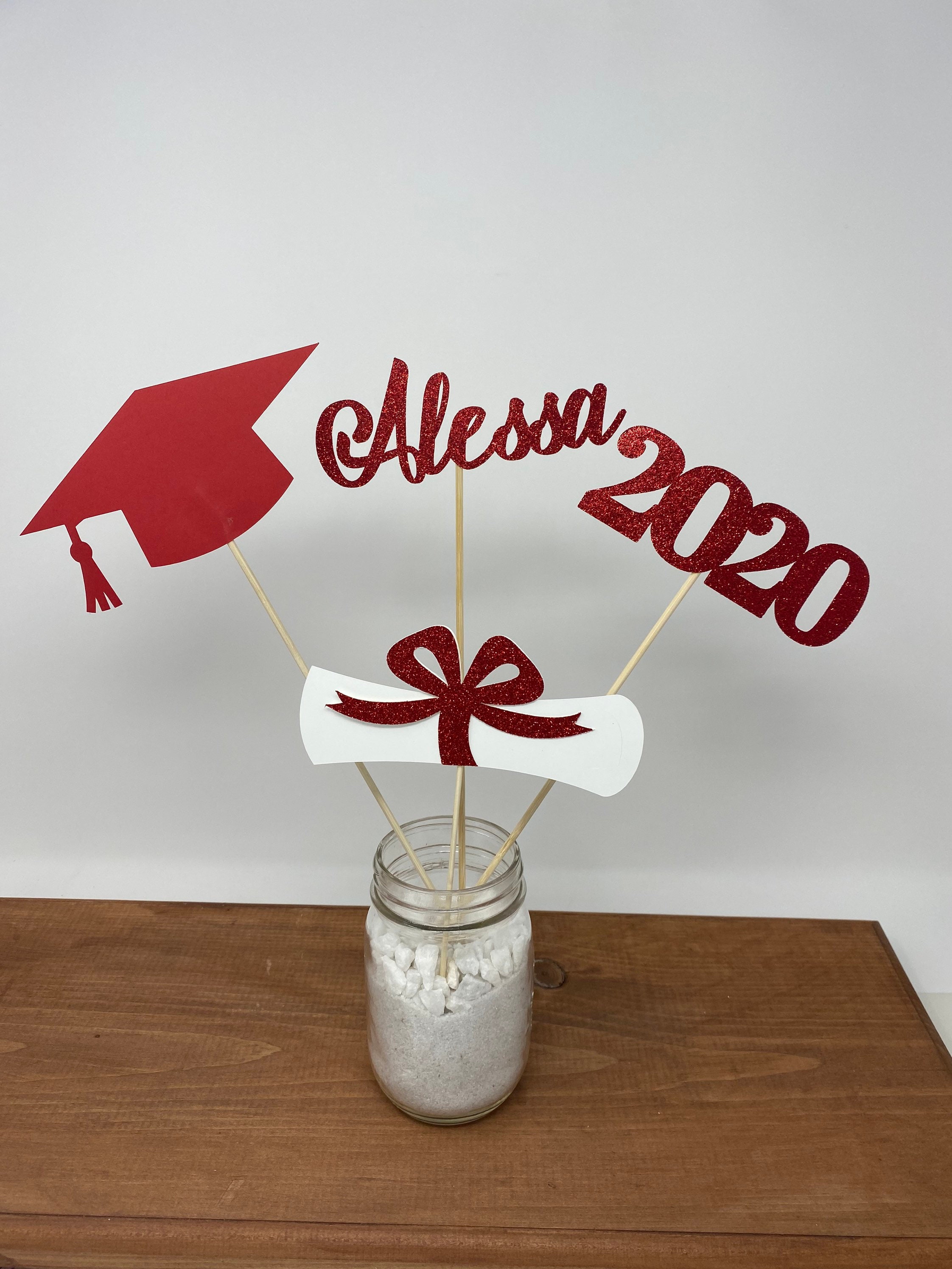 Graduation party decorations 2021, Graduation Centerpiece Sticks, Grad