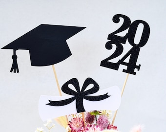 2024 Graduation decorations, Graduation Centerpiece Sticks, class of 2024, Graduation party Decoration, 2024 picks, Graduation Decor 2024