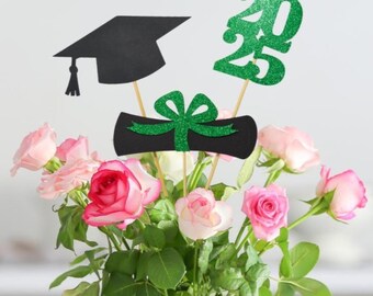 Graduation party decorations 2025, Graduation Centerpiece Sticks, Grad, Cap, Diploma, class of 2025, Graduation Decoration, prom 2025