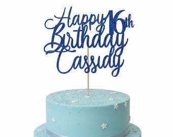 Sweet 16 Cake topper, Sweet 16 Party Decorations, 16, personalized 16th birthday, 16th birthday decorations, Sweet 16, Birthday Decorations
